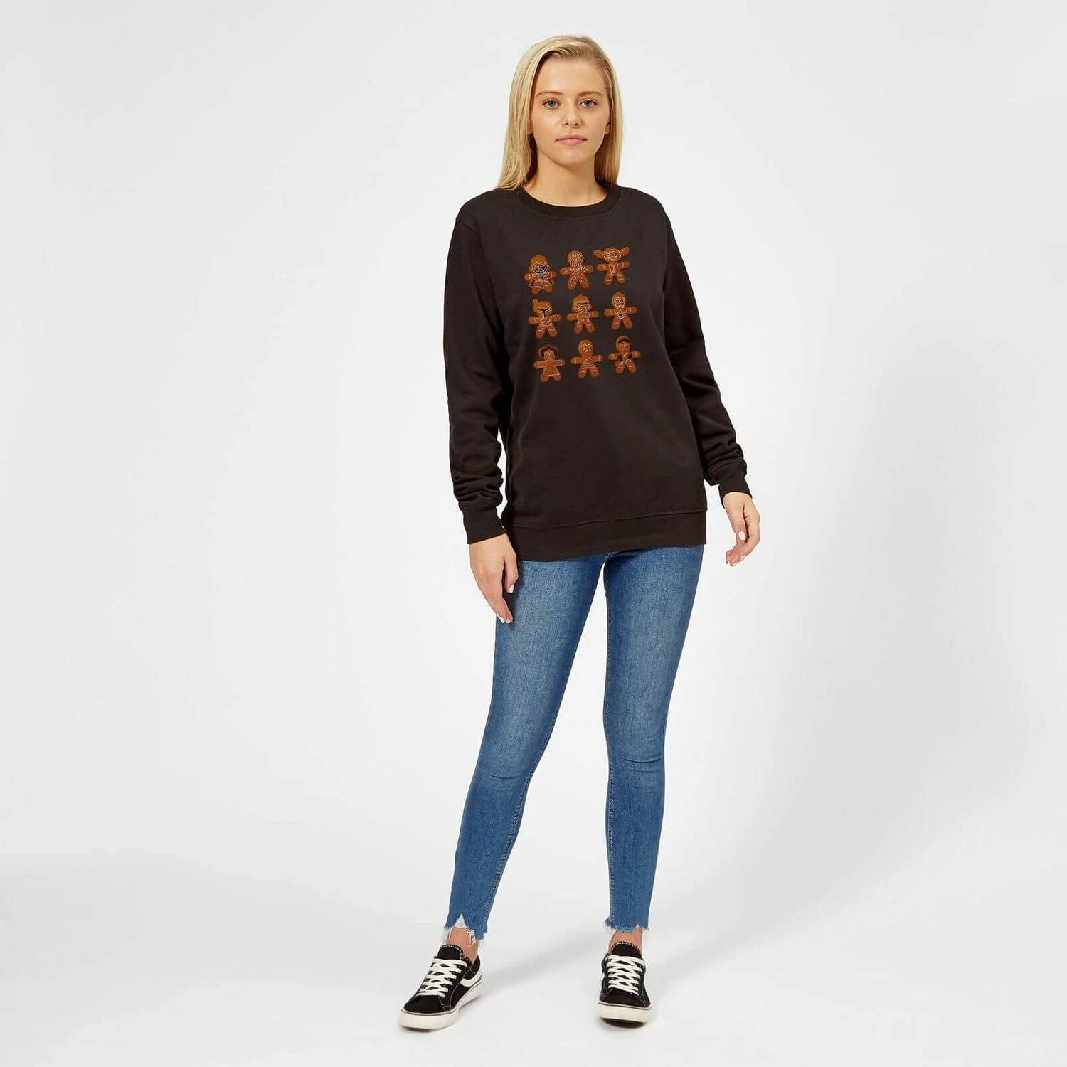 Star Wars Gingerbread Characters Women's Christmas Jumper - Black 5 Star Wars Gingerbread Characters Women's Christmas Jumper - Black - Image 3