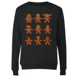 Star Wars Gingerbread Characters Women's Christmas Jumper - Black 9 Star Wars Gingerbread Characters Women's Christmas Jumper - Black -Christmas Clothes Store 11965328 5444627080735672