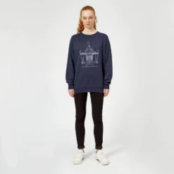 Disney Mary Poppins Carousel Sketch Women's Christmas Jumper - Navy -Christmas Clothes Store 11965338 2094627080955524