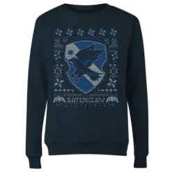 Harry Potter Ravenclaw Crest Women's Christmas Jumper - Navy -Christmas Clothes Store 11965345 1064627059098574