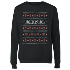 Marvel Deadpool Women's Christmas Jumper - Black 9 Marvel Deadpool Women's Christmas Jumper - Black -Christmas Clothes Store 11965436 1984627062028308