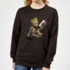 Marvel Guardians Of The Galaxy Groot Tape Women's Christmas Jumper - Black -Christmas Clothes Store 11965564 1164627067277351