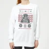 Star Wars Darth Vader Face Knit Women's Christmas Jumper - White -Christmas Clothes Store 11965574 1854627067830404