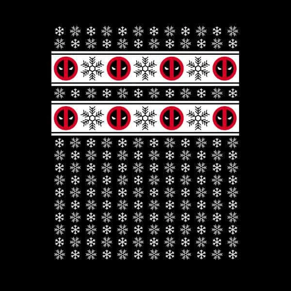 Marvel Deadpool Snowflakes Women's Christmas Jumper - Black 4 Marvel Deadpool Snowflakes Women's Christmas Jumper - Black - Image 2