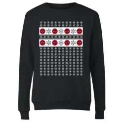 Marvel Deadpool Snowflakes Women's Christmas Jumper - Black 9 Marvel Deadpool Snowflakes Women's Christmas Jumper - Black -Christmas Clothes Store 11965618 9674627069936623