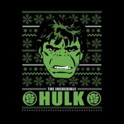 Marvel Hulk Face Women's Christmas Jumper - Black -Christmas Clothes Store 11965645 1184627070901828