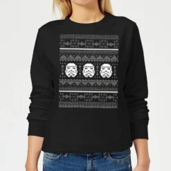 Star Wars Stormtrooper Knit Women's Christmas Jumper - Black