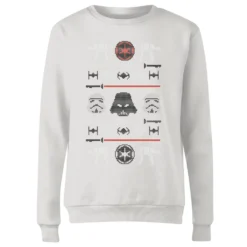 Star Wars Imperial Knit Women's Christmas Jumper - White 9 Star Wars Imperial Knit Women's Christmas Jumper - White -Christmas Clothes Store 11965759 1044627077077331