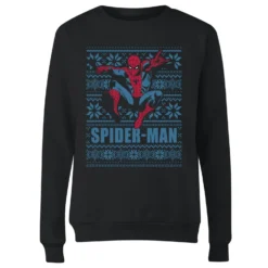 Marvel Spider-Man Women's Christmas Jumper - Black -Christmas Clothes Store 11965819 7164627080406554