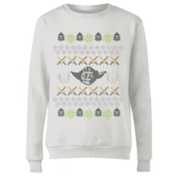 Star Wars Yoda Knit Women's Christmas Jumper - White 9 Star Wars Yoda Knit Women's Christmas Jumper - White -Christmas Clothes Store 11965883 1544627084333710