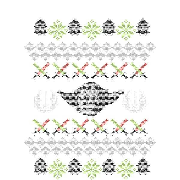 Star Wars Yoda Knit Women's Christmas Jumper - White 4 Star Wars Yoda Knit Women's Christmas Jumper - White - Image 2