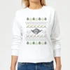 Star Wars Yoda Knit Women's Christmas Jumper - White -Christmas Clothes Store 11965883 5134627084073712