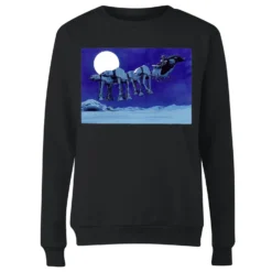 Star Wars AT-AT Darth Vader Sleigh Women's Christmas Jumper - Black -Christmas Clothes Store 11965923 4814627086112620