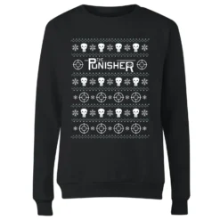 Marvel Punisher Women's Christmas Jumper - Black -Christmas Clothes Store 11965953 1954627059353841