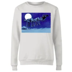 Star Wars AT-AT Darth Vader Sleigh Women's Christmas Jumper - White 9 Star Wars AT-AT Darth Vader Sleigh Women's Christmas Jumper - White -Christmas Clothes Store 11966003 1094627060423641