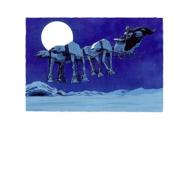 Star Wars AT-AT Darth Vader Sleigh Women's Christmas Jumper - White 4 Star Wars AT-AT Darth Vader Sleigh Women's Christmas Jumper - White - Image 2
