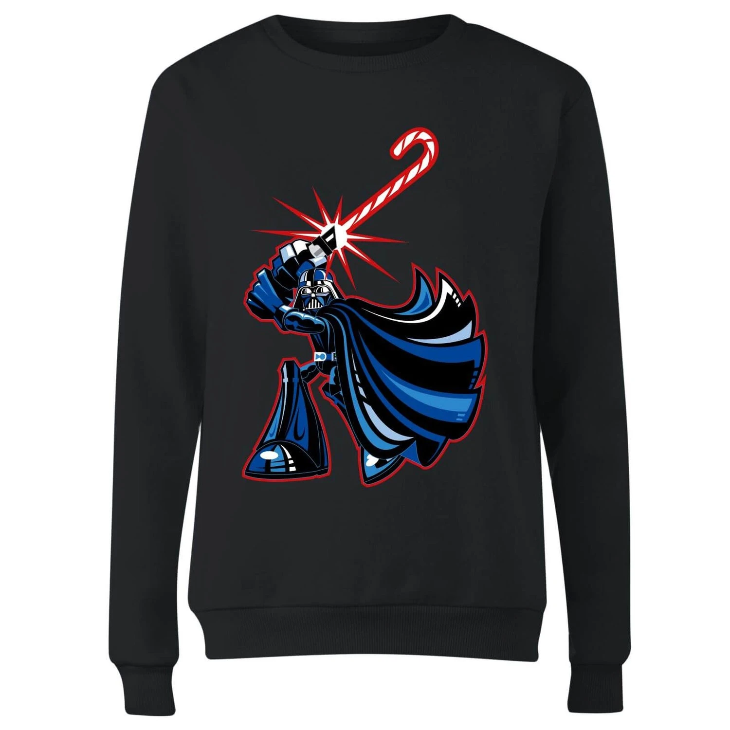 Star Wars Candy Cane Darth Vader Women's Christmas Jumper - Black 6 Star Wars Candy Cane Darth Vader Women's Christmas Jumper - Black - Image 4