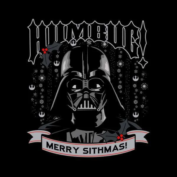 Star Wars Darth Vader Humbug Women's Christmas Jumper - Black 4 Star Wars Darth Vader Humbug Women's Christmas Jumper - Black - Image 2