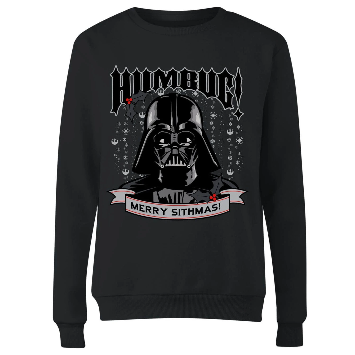Star Wars Darth Vader Humbug Women's Christmas Jumper - Black 6 Star Wars Darth Vader Humbug Women's Christmas Jumper - Black - Image 4