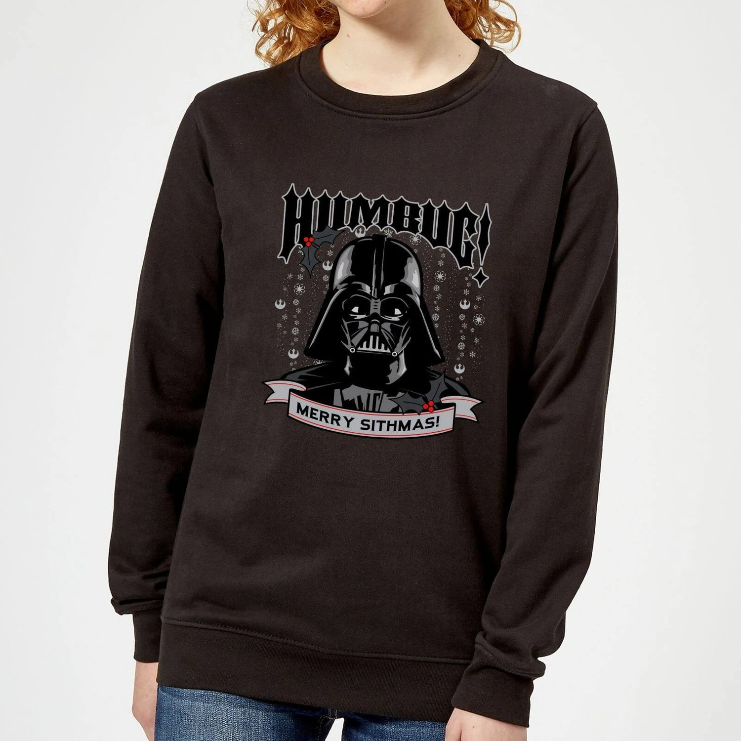 Star Wars Darth Vader Humbug Women's Christmas Jumper - Black 3 Star Wars Darth Vader Humbug Women's Christmas Jumper - Black