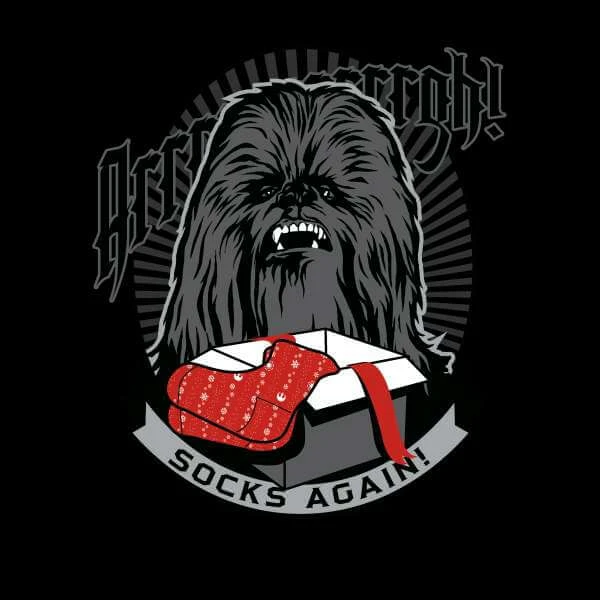 Star Wars Chewbacca Arrrrgh Socks Again Women's Christmas Jumper - Black 4 Star Wars Chewbacca Arrrrgh Socks Again Women's Christmas Jumper - Black - Image 2