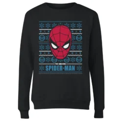 Marvel Spider-Man Women's Christmas Jumper - Black -Christmas Clothes Store 11966260 8794627068351819