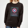 Marvel Captain America Women's Christmas Jumper - Black -Christmas Clothes Store 11966290 1964627069237353