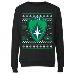 Marvel Guardians Of The Galaxy Badge Pattern Christmas Women's Christmas Jumper - Black 9 Marvel Guardians Of The Galaxy Badge Pattern Christmas Women's Christmas Jumper - Black -Christmas Clothes Store 11966330 3724627071283944