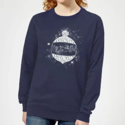 Harry Potter Yule Ball Baubel Women's Christmas Jumper - Navy