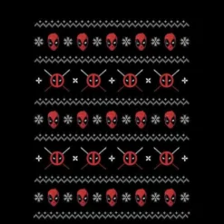 Marvel Deadpool Faces Women's Christmas Jumper - Black 7 Marvel Deadpool Faces Women's Christmas Jumper - Black -Christmas Clothes Store 11966521 5214627078776969