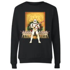 Star Wars Candy Cane Stormtroopers Women's Christmas Jumper - Black -Christmas Clothes Store 11966531 1794627079569944