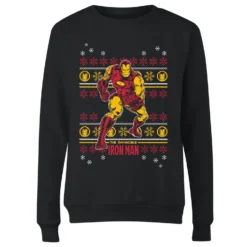Marvel Iron Man Women's Christmas Jumper - Black -Christmas Clothes Store 11966581 1804627106491044