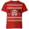 Star Wars Stormtrooper Knit Kids' Christmas T-Shirt - Red -Christmas Clothes Store 11966609 1724627106768643