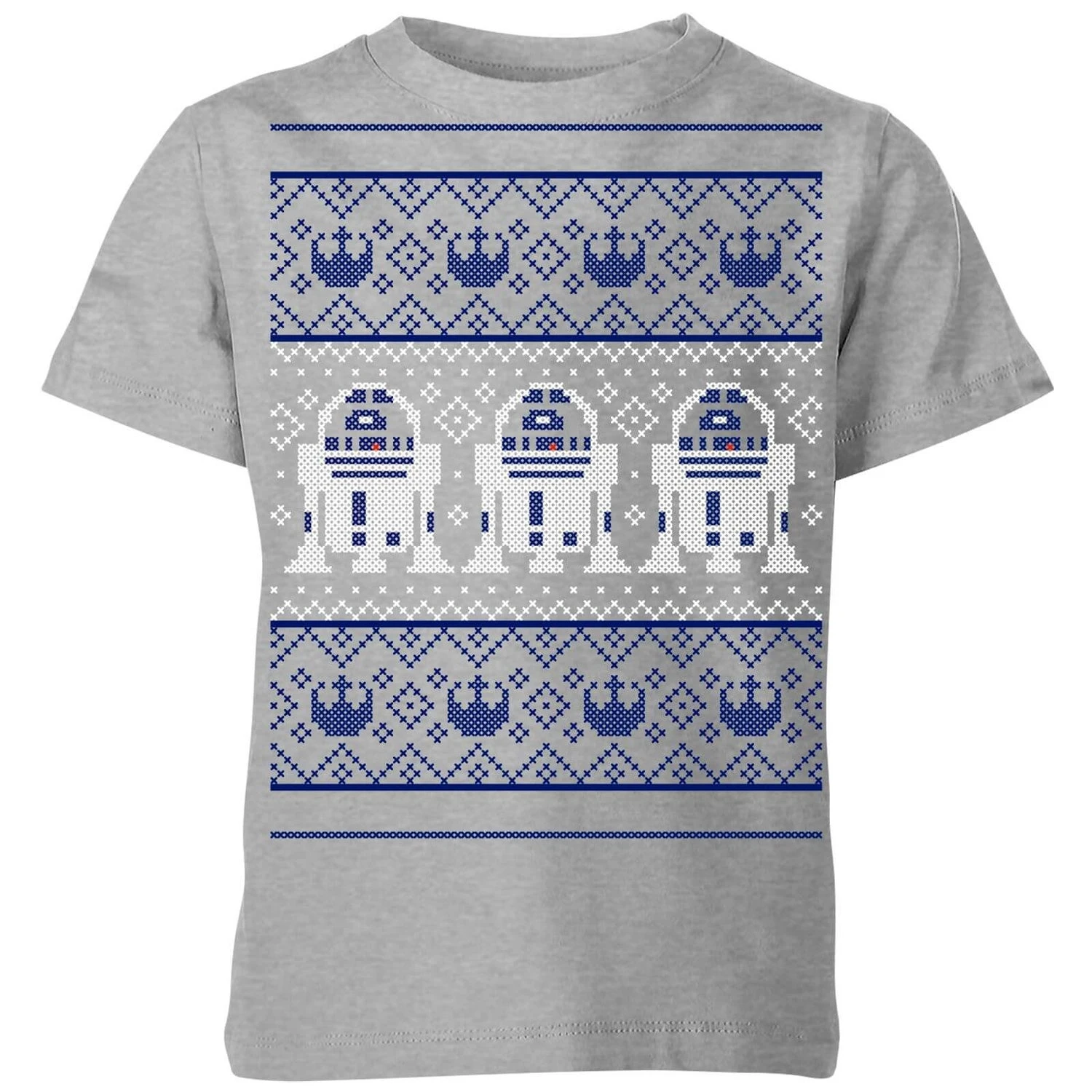 Star Wars R2-D2 Knit Kids' Christmas T-Shirt - Grey 3 Star Wars R2-D2 Knit Kids' Christmas T-Shirt - Grey