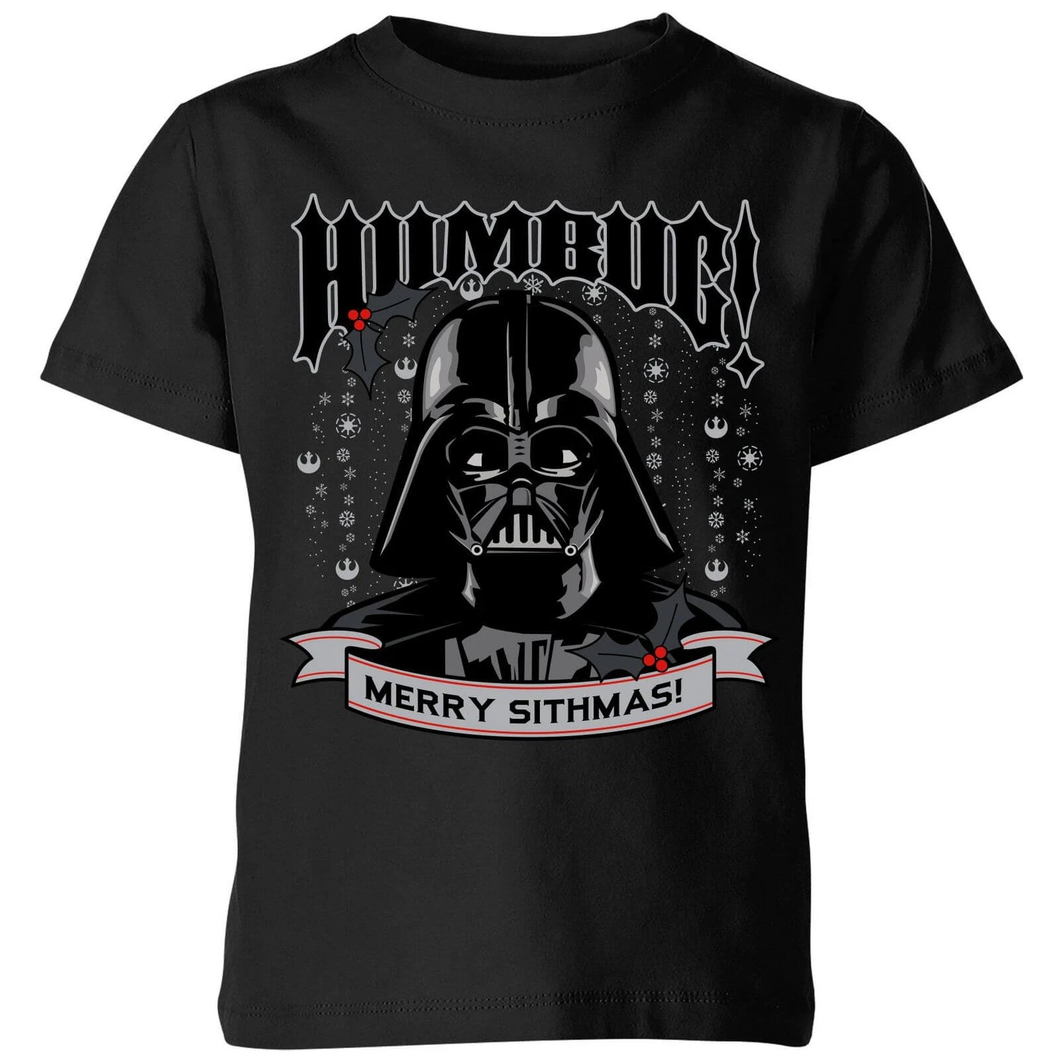Star Wars Darth Vader Humbug Kids' Christmas T-Shirt - Black 3 Star Wars Darth Vader Humbug Kids' Christmas T-Shirt - Black