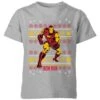 Marvel Iron Man Kids' Christmas T-Shirt - Grey -Christmas Clothes Store 11967077 1274627113764016