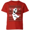 Disney Frozen Olaf Dancing Kids' Christmas T-Shirt - Red -Christmas Clothes Store 11967089 1044627113878124
