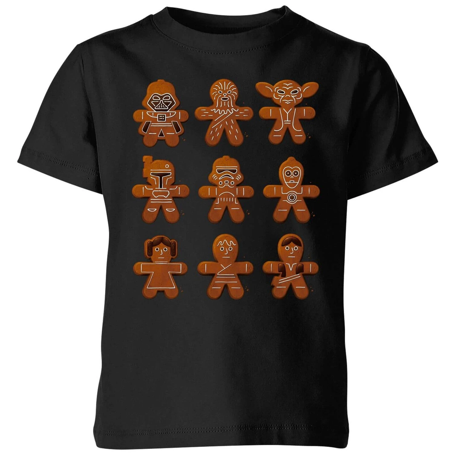 Star Wars Gingerbread Characters Kids' Christmas T-Shirt - Black 3 Star Wars Gingerbread Characters Kids' Christmas T-Shirt - Black