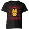 Marvel Iron Man Face Kids' Christmas T-Shirt - Black -Christmas Clothes Store 11967317 7424627104075831
