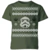 Star Wars Stormtrooper Knit Kids' Christmas T-Shirt - Forest Green 1 Star Wars Stormtrooper Knit Kids' Christmas T-Shirt - Forest Green -Christmas Clothes Store 11967419 9914627105374546