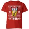 Marvel Thor Face Kids' Christmas T-Shirt - Red -Christmas Clothes Store 11967467 6304627106180076