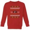 Star Wars Yoda Knit Kids' Christmas Jumper - Red