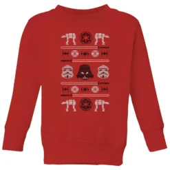 Star Wars Imperial Knit Kids' Christmas Jumper - Red