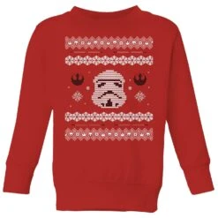 Star Wars Stormtrooper Knit Kids' Christmas Jumper - Red