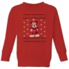 Disney Mickey Scarf Kids' Christmas Jumper - Red