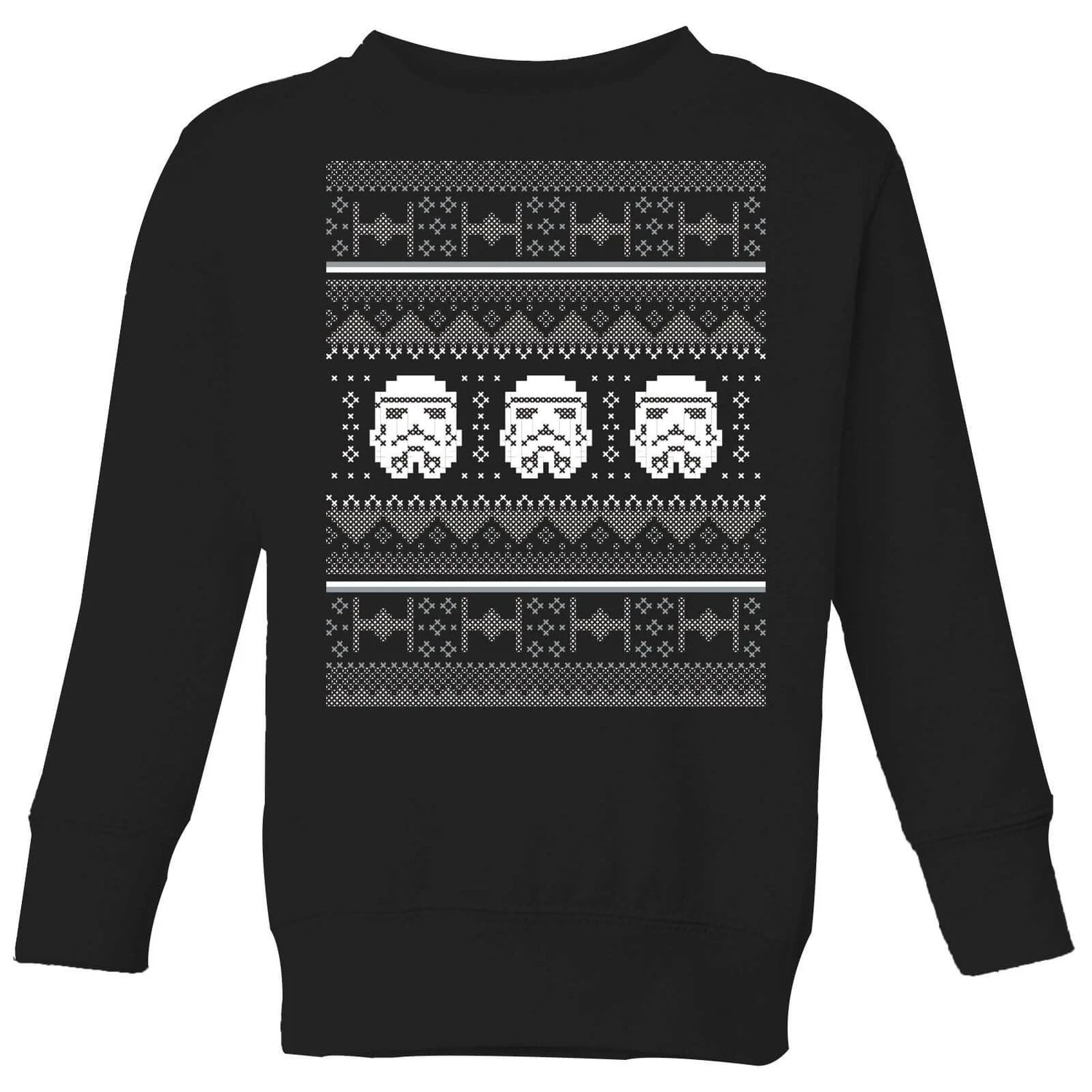 Star Wars Stormtrooper Knit Kids' Christmas Jumper - Black 3 Star Wars Stormtrooper Knit Kids' Christmas Jumper - Black