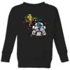 Star Wars Tangled Fairy Lights Droids Kids' Christmas Jumper - Black -Christmas Clothes Store 11967991 1034627114298799