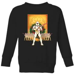 Star Wars Candy Cane Stormtroopers Kids' Christmas Jumper - Black