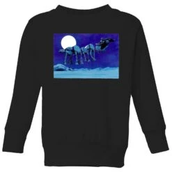Star Wars AT-AT Darth Vader Sleigh Kids' Christmas Jumper - Black