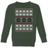 Star Wars Imperial Darth Vader Kids' Christmas Jumper - Forest Green -Christmas Clothes Store 11968177 3944627105270404